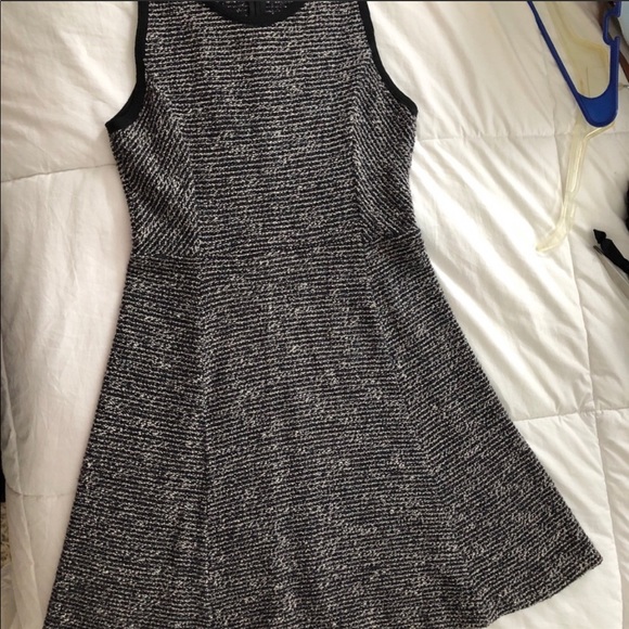 J.CREW Factory Grey Knit Tweed Sleeveless Dress 4 - Picture 4 of 7